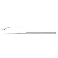 Barbara Micro Ear Needle Angled 25° Stainless Steel, 16 cm - 6 1/4" Tip Size 0.3 mm 